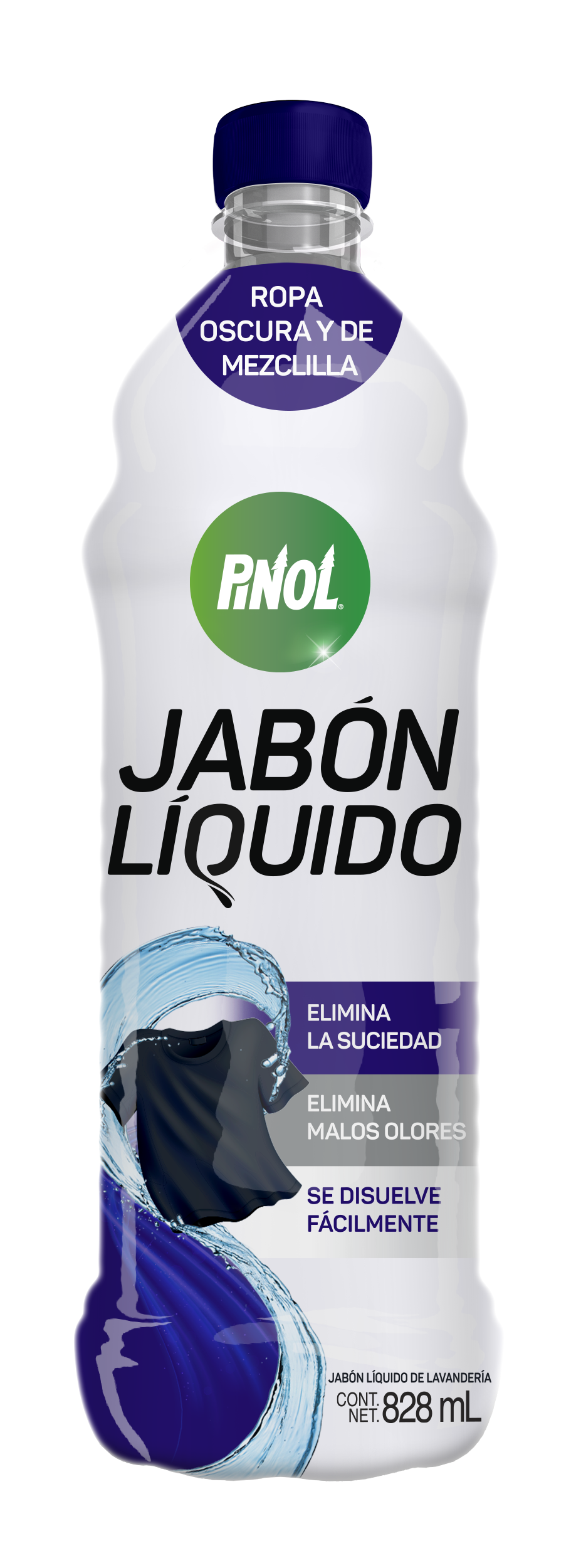 Pinol jabón líquido ropa oscura y de mezclilla